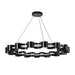 Nami LED Chandelier Gloss Black-Pendants-Kuzco Lighting-Lighting Design Store