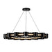 Nami LED Chandelier Gloss Black-Pendants-Kuzco Lighting-Lighting Design Store