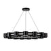 Nami LED Chandelier Gloss Black-Pendants-Kuzco Lighting-Lighting Design Store
