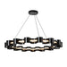 Nami LED Chandelier Gloss Black-Pendants-Kuzco Lighting-Lighting Design Store