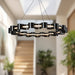Nami LED Chandelier Gloss Black-Pendants-Kuzco Lighting-Lighting Design Store
