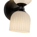 Nelly Two Light Vanity Matte Black/Glossy Ribbed Opal Glass-Sconces-Alora-Lighting Design Store