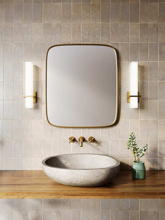 Nepal LED Wall Sconce Brushed Gold-Sconces-Kuzco Lighting-Lighting Design Store