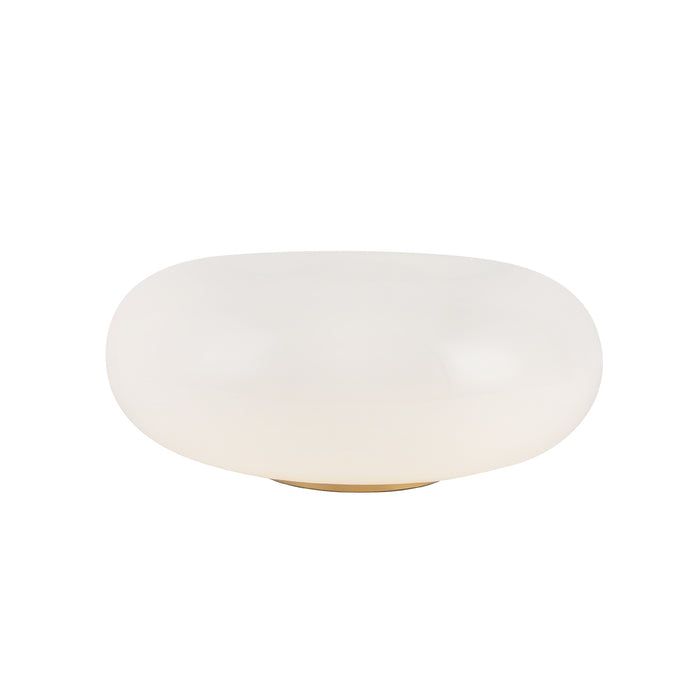 Nimbus LED Table Lamp Vintage Brass/Opal Glass-Lamps-Kuzco Lighting-Lighting Design Store