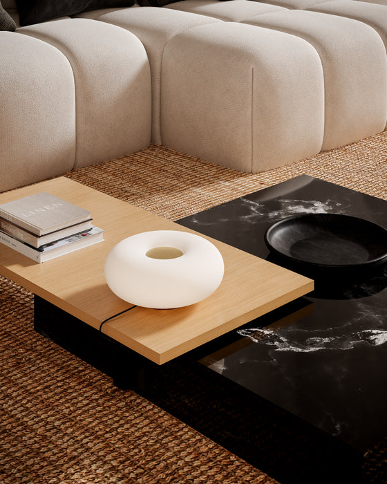 Nimbus LED Table Lamp Vintage Brass/Opal Glass-Lamps-Kuzco Lighting-Lighting Design Store