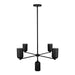 Nola Five Light Chandelier Black-Mid. Chandeliers-Kuzco Lighting-Lighting Design Store