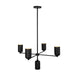 Nola Five Light Chandelier Black-Mid. Chandeliers-Kuzco Lighting-Lighting Design Store