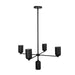 Nola Five Light Chandelier Black-Mid. Chandeliers-Kuzco Lighting-Lighting Design Store