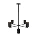Nola Five Light Chandelier Black-Mid. Chandeliers-Kuzco Lighting-Lighting Design Store