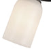 Nola One Light Semi-Flush Mount Black/Glossy Opal Glass-Semi-Flush Mts.-Kuzco Lighting-Lighting Design Store