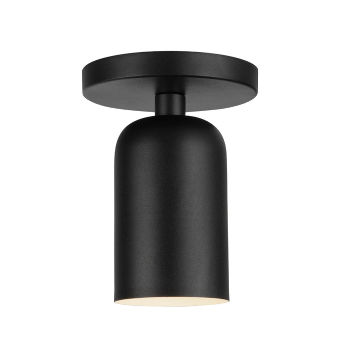 Nola One Light Semi-Flush Mount Black-Semi-Flush Mts.-Kuzco Lighting-Lighting Design Store