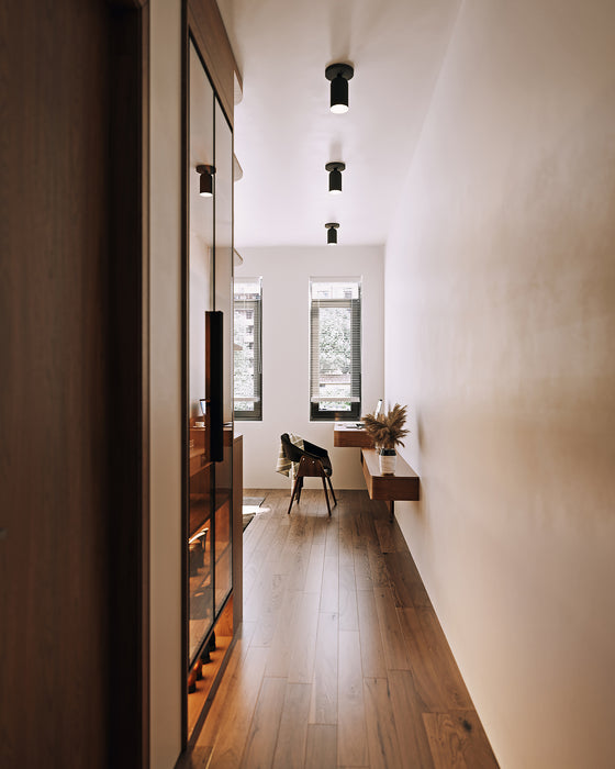 Nola One Light Semi-Flush Mount Black-Semi-Flush Mts.-Kuzco Lighting-Lighting Design Store