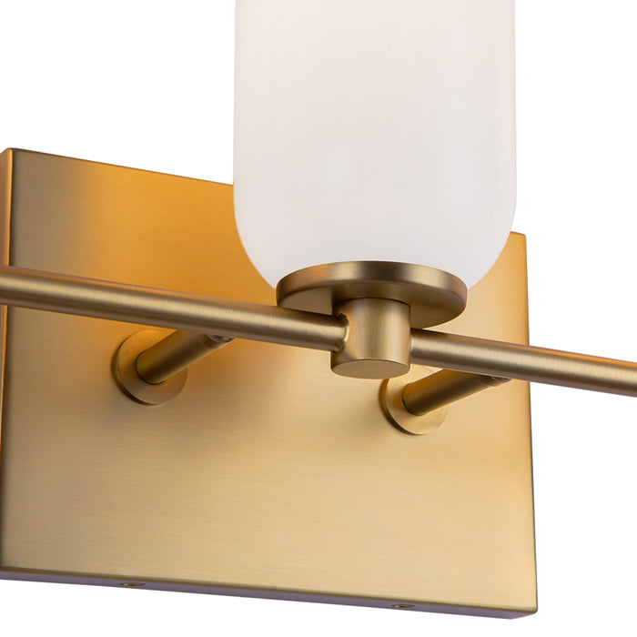 Nola Three Light Vanity Brushed Gold/Glossy Opal Glass-Bathroom Fixtures-Kuzco Lighting-Lighting Design Store