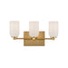 Nola Three Light Vanity Brushed Gold/Glossy Opal Glass-Bathroom Fixtures-Kuzco Lighting-Lighting Design Store
