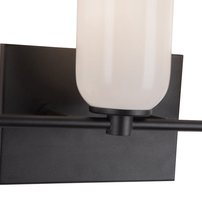 Nola Three Light Vanity Black/Glossy Opal Glass-Bathroom Fixtures-Kuzco Lighting-Lighting Design Store