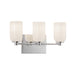 Nola Three Light Vanity Chrome/Glossy Opal Glass-Bathroom Fixtures-Kuzco Lighting-Lighting Design Store