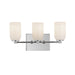 Nola Three Light Vanity Chrome/Glossy Opal Glass-Bathroom Fixtures-Kuzco Lighting-Lighting Design Store