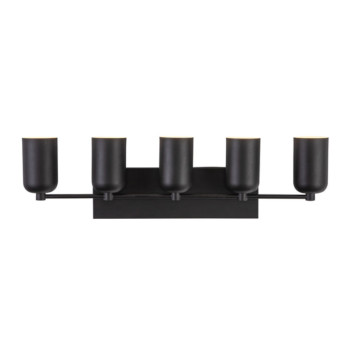 Nola Five Light Vanity Black-Bathroom Fixtures-Kuzco Lighting-Lighting Design Store