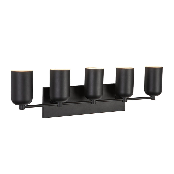 Nola Five Light Vanity Black-Bathroom Fixtures-Kuzco Lighting-Lighting Design Store
