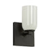 Nola One Light Wall Sconce Black/Glossy Opal Glass-Sconces-Kuzco Lighting-Lighting Design Store