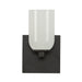 Nola One Light Wall Sconce Black/Glossy Opal Glass-Sconces-Kuzco Lighting-Lighting Design Store