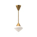 Nora One Light Pendant Aged Gold/Opal Matte Glass-Mini Pendants-Alora-Lighting Design Store