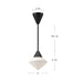 Nora One Light Pendant Matte Black/Opal Matte Glass-Mini Pendants-Alora-Lighting Design Store