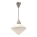 Nora One Light Pendant Brushed Nickel/Opal Matte Glass-Pendants-Alora-Lighting Design Store
