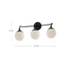 Nouveau Three Light Bathroom Fixtures Aged Gold/Opal Matte Glass-Bathroom Fixtures-Alora-Lighting Design Store