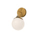 Nouveau One Light Vanity Aged Gold/Opal Matte Glass-Sconces-Alora-Lighting Design Store