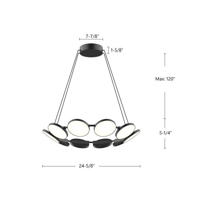 Novel LED Chandelier Black-Mid. Chandeliers-Kuzco Lighting-Lighting Design Store