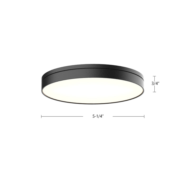 Novel LED Flush Mount Black-Flush Mounts-Kuzco Lighting-Lighting Design Store