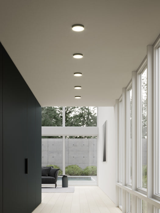 Novel LED Flush Mount Black-Flush Mounts-Kuzco Lighting-Lighting Design Store