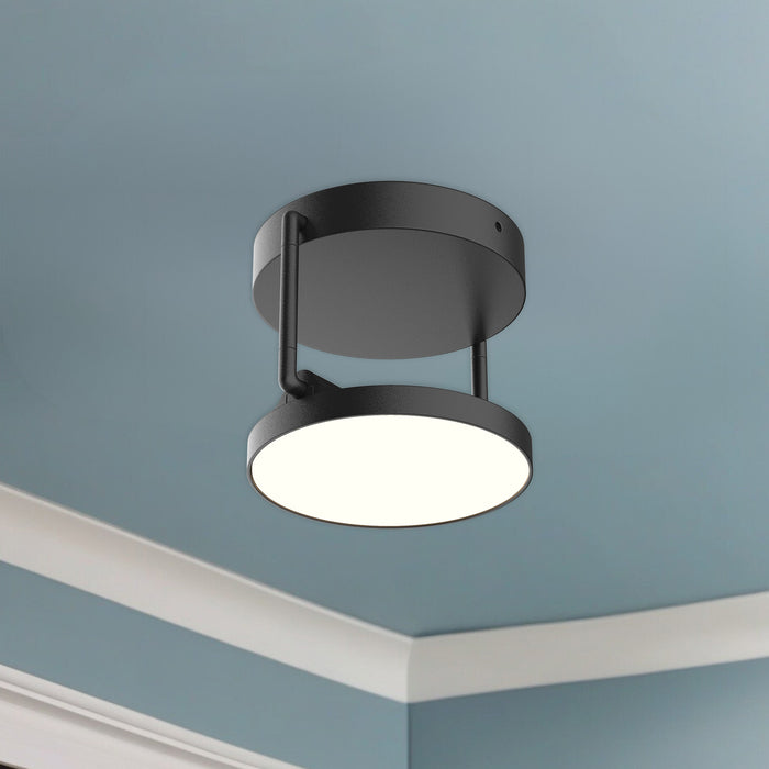Novel LED Semi Flush Mount Black-Semi-Flush Mts.-Kuzco Lighting-Lighting Design Store