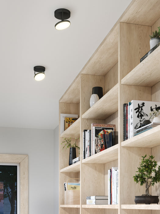 Novel LED Semi Flush Mount Black-Semi-Flush Mts.-Kuzco Lighting-Lighting Design Store