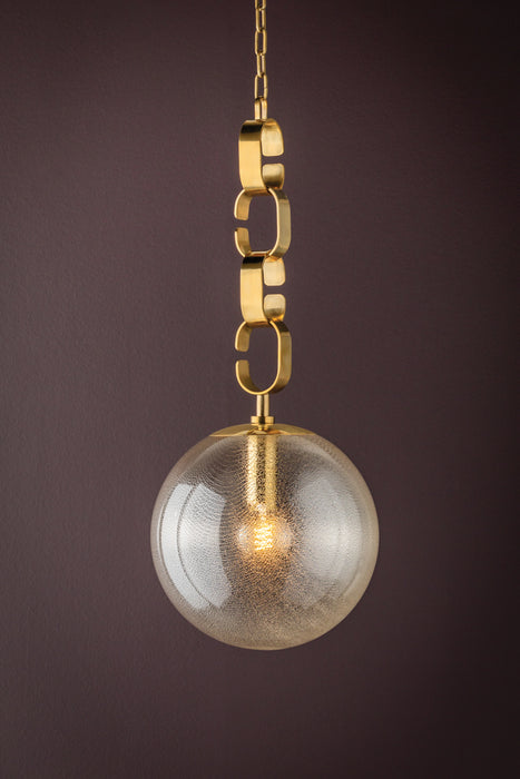 Nessa One Light Pendant Vintage Brass-Pendants-Corbett Lighting-Lighting Design Store