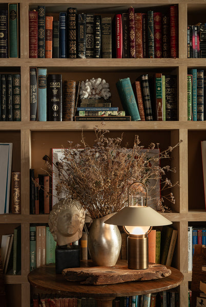 Kindle LED Table Lamp Patina Brass-Lamps-Troy Lighting-Lighting Design Store