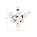 Nouveau Ten Light Chandelier Matte Black/Opal Matte Glass-Mid. Chandeliers-Alora-Lighting Design Store