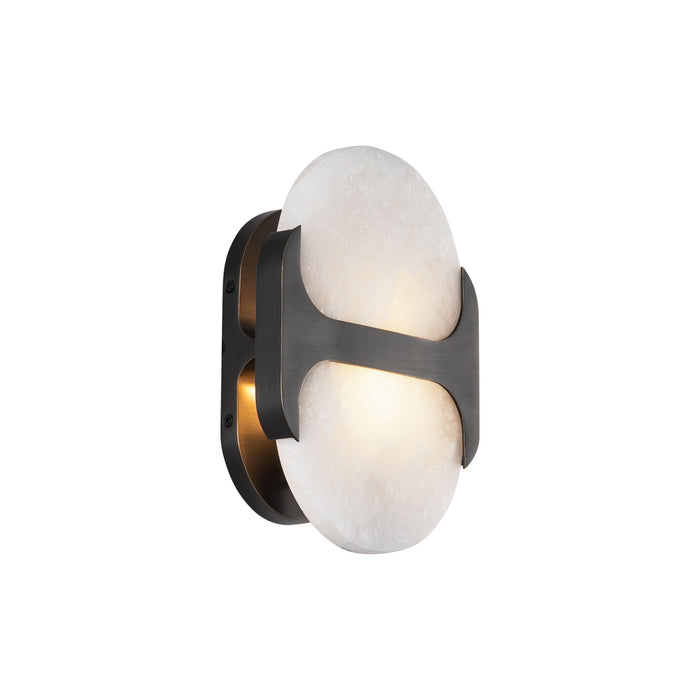 Odin One Light Wall Vanity Urban Bronze/Alabaster-Sconces-Alora-Lighting Design Store