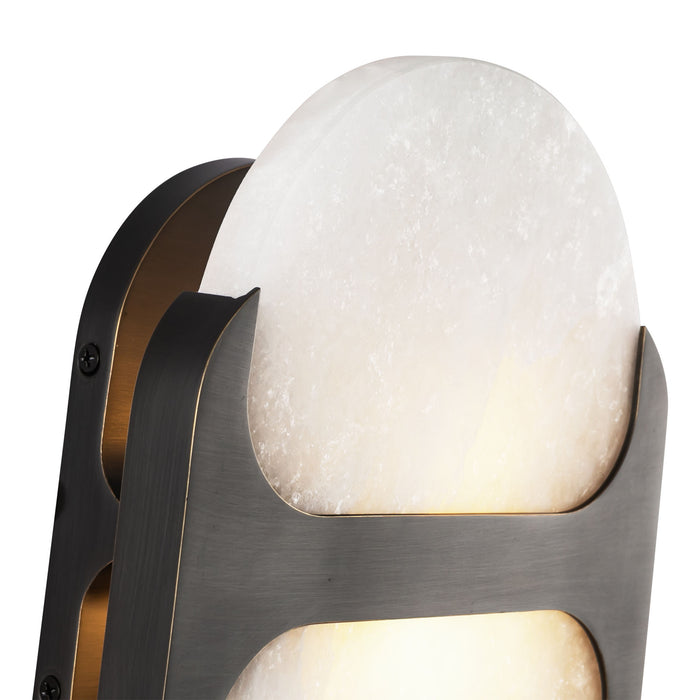 Odin One Light Wall Vanity Urban Bronze/Alabaster-Sconces-Alora-Lighting Design Store