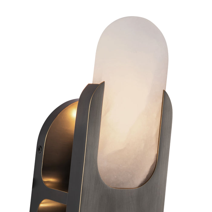 Odin Two Light Wall Vanity Urban Bronze/Alabaster-Bathroom Fixtures-Alora-Lighting Design Store