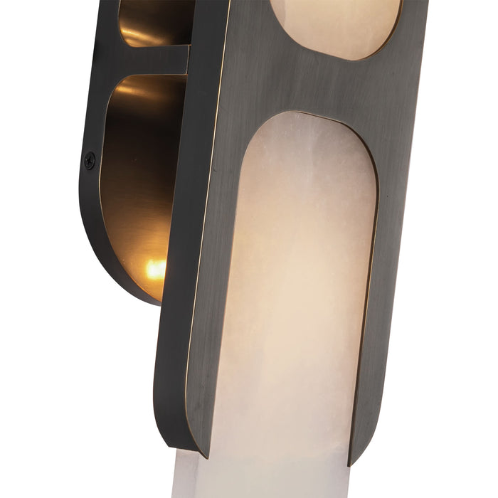 Odin Two Light Wall Vanity Urban Bronze/Alabaster-Bathroom Fixtures-Alora-Lighting Design Store