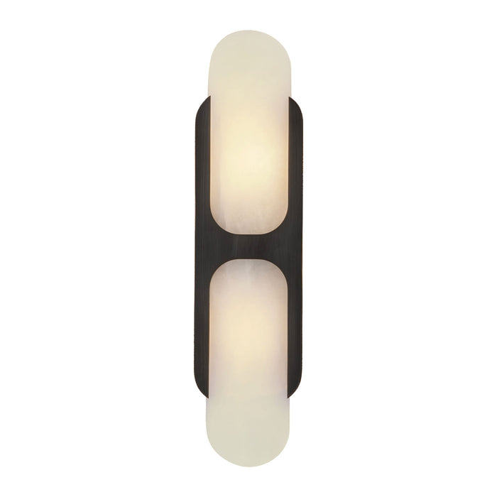 Odin Two Light Wall Vanity Urban Bronze/Alabaster-Bathroom Fixtures-Alora-Lighting Design Store