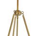 Oliver One Light Pendant Aged Gold/White Linen-Pendants-Alora-Lighting Design Store