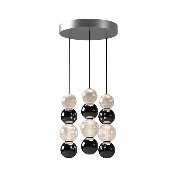 Onyx LED Pendant Polished Nickel-Mini Chandeliers-Alora-Lighting Design Store