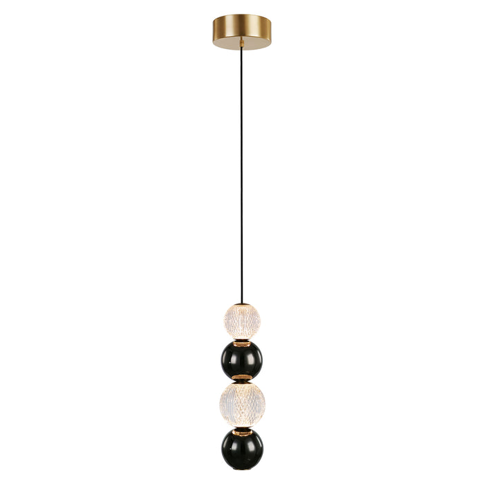 Onyx LED Pendant Natural Brass-Mini Pendants-Alora-Lighting Design Store