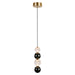 Onyx LED Pendant Natural Brass-Mini Pendants-Alora-Lighting Design Store