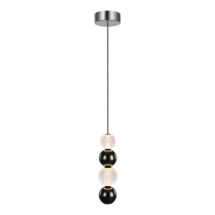 Onyx LED Pendant Polished Nickel-Mini Pendants-Alora-Lighting Design Store