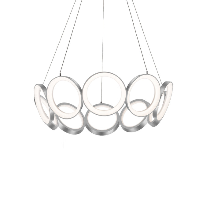Oros LED Chandelier Antique Silver-Mid. Chandeliers-Kuzco Lighting-Lighting Design Store
