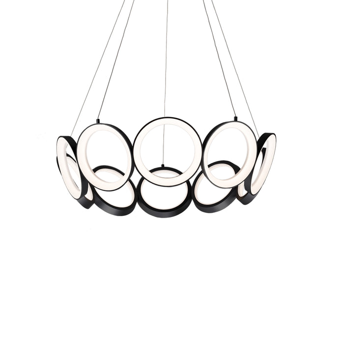 Oros LED Chandelier Black-Mid. Chandeliers-Kuzco Lighting-Lighting Design Store